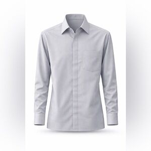 Men’s Light Gray Dress Shirt – Size 2XL